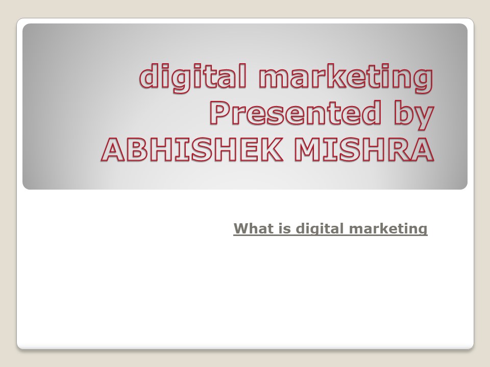 DIGITAL MARKETING CAREER