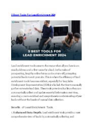 5 Best Tools For Lead Enrichment 2024