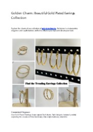 Golden Charm: Beautiful Gold Plated Earrings Collection