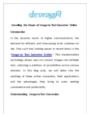 Unveiling the Power of Image to Text Converter Online