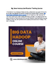 Big Data Hadoop Certification Training Course