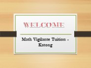Best Primary Math Tuition in Katong