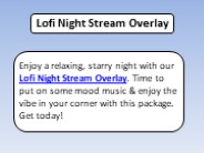 Lofi Night Stream Overlay