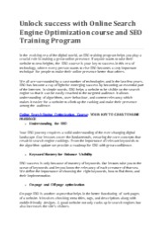 search engine optimization online course