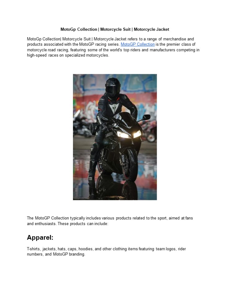 MotoGp Collection | Motorcycle Suit | Motorcycle Jacket