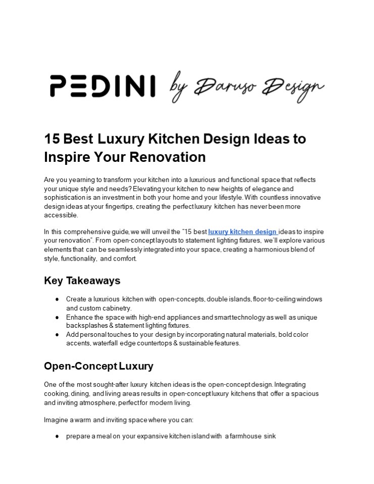 15 Best Luxury Kitchen Design Ideas to Inspire Your Renovation