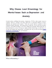 Never Suffer From Local Kinesiology in Melbourne Again