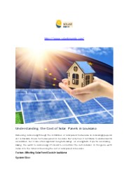 Understanding the Cost of Solar Panels in Louisiana