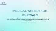 Medical Writer For Journals In Los Angeles