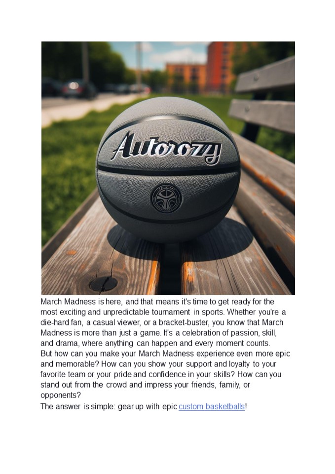 Gear Up for March Madness with Epic Custom Basketball