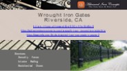 Wrought Iron Gates Contractor Riverside, CA