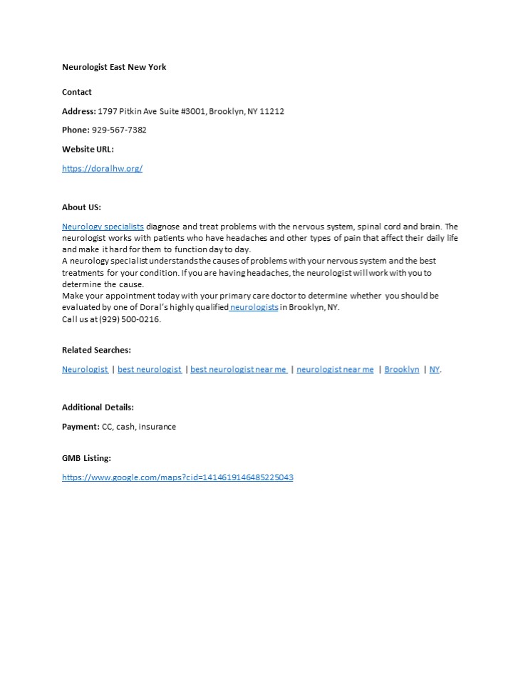 Neurologist East New York