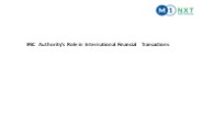 IFSC Authority's Role in International Financial Transactions