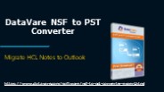 DataVare NSF To PST Converter Download Free