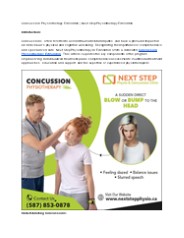 Concussion Physiotherapy Edmonton | Next Step Physiotherapy Edmonton