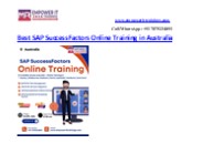 Best SAP SuccessFactors Online Training in Australia