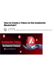 How to Create a Token on the Avalanche Blockchain?