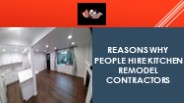 Reasons Why People Hire Kitchen Remodel Contractors