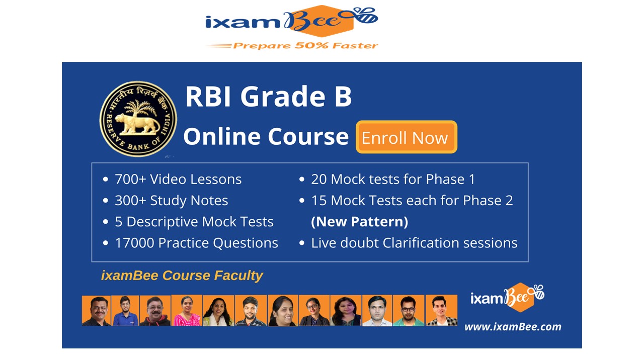 RBI Grade B Online Course 2024- Check exam packages