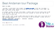 Andaman Tour Packages