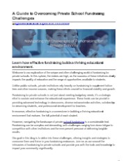 A Guide to Overcoming Private School Fundraising Challenges