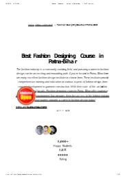 Fashion designing course in Patna, Bihar