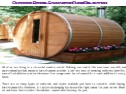 Outdoor Barrel Saunas for Pure Relaxation