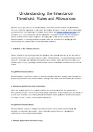 Understanding the Inheritance Threshold: Rules and Allowances