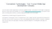 Cumulations Technologies: Your Trusted Mobile App Development Company