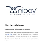 Hom elevators Canada