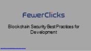 Blockchain Security Best Practices for Development
