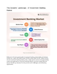 Investment Banking's Transformative Journey: Market Insights