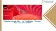 Photobiomodulation vs. Red Light Therapy: Are They the Same?