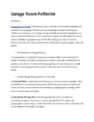Garage floors pottsville