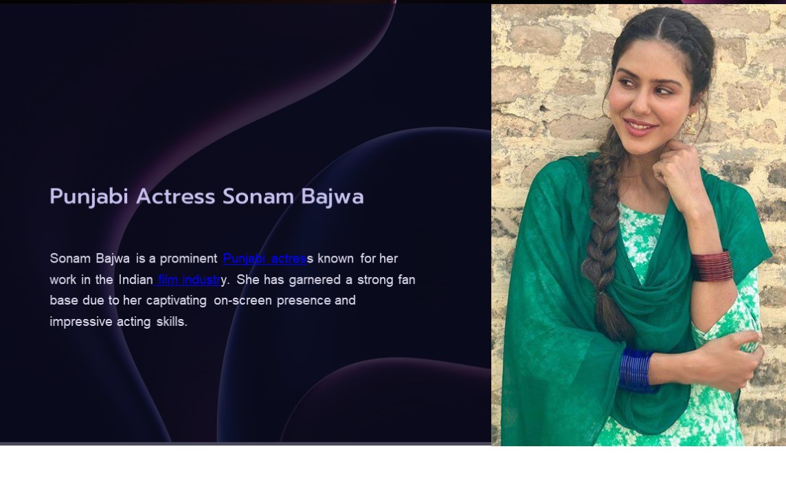 Punjabi Actress Sonam Bajwa