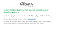 The best digital marketing company in India - Neoma Media.