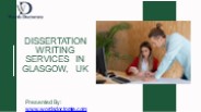 Dissertation writing services in Glasgow, UK
