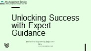 Unlocking Success with Expert GuidanceMechanical Engineering Assignment Help