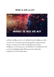 What is AGI vs AI?