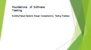 Foundation of Software Testing Course