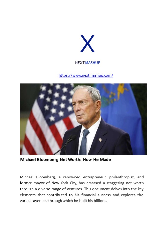 Michael Bloomberg Net Worth: How He Made