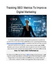 Tracking SEO Metrics To Improve Digital Marketing