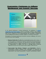 Overcoming Challenges in Software Maintenance and Support Services