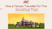 Hire a Tempo Traveller For The Ayodhya Tour
