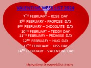 Valentine Week 2024 Full List