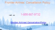 Frontier Airlines' Cancellation Policy