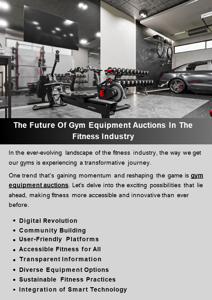The future of gym equipment auctions in the fitness industry