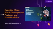 Essential Mean Stack Development Features and Functionalities