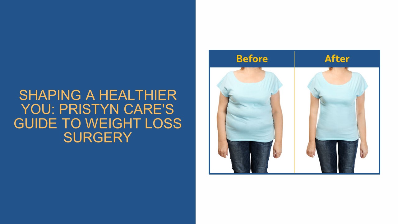 Shaping a Healthier You: Pristyn Care's Guide to Weight Loss Surgery
