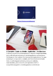 A Complete Guide to Mobile Application Architecture